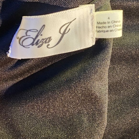 Eliza J black sequins and ostrich feather sleeveless mini - Picture 7 of 7